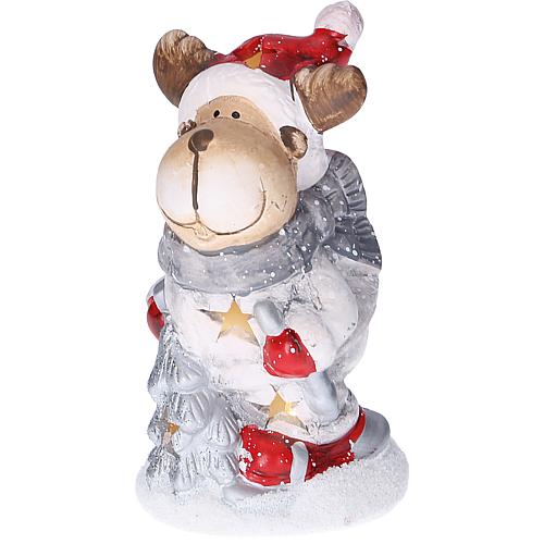 LED-Keramik-Figur 'Friends' Rentier 991-16