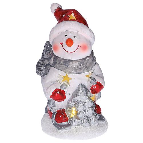 LED-Keramik-Figur 'Friends' Schneemann 991-15