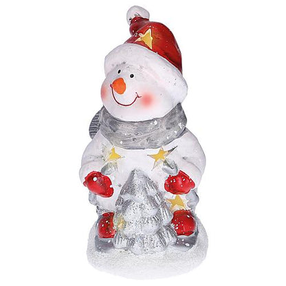 LED-Keramik-Figur 'Friends' Schneemann 991-15