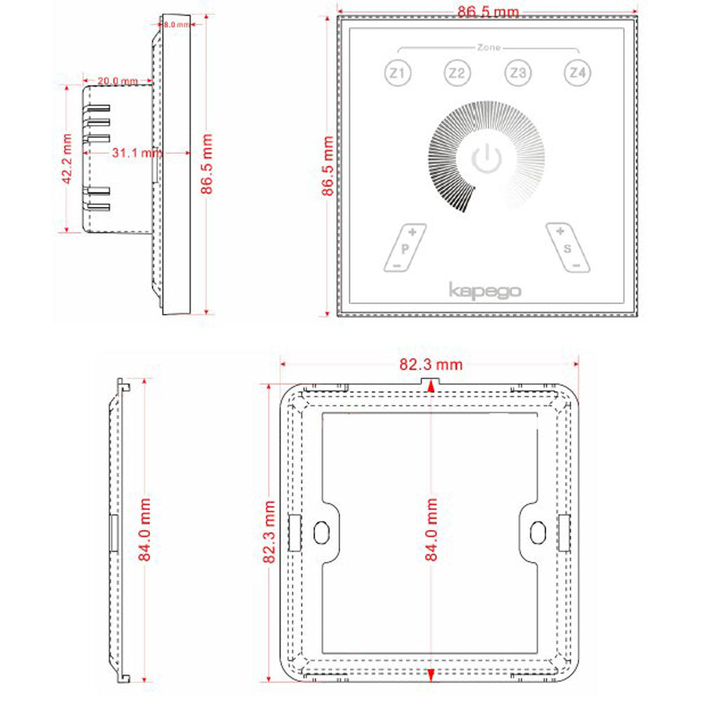 Deko-Light Touchpanel RF Single  Weiß