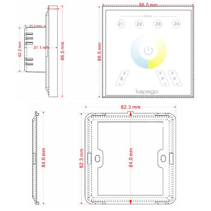 Deko-Light Touchpanel RF White  Weiß