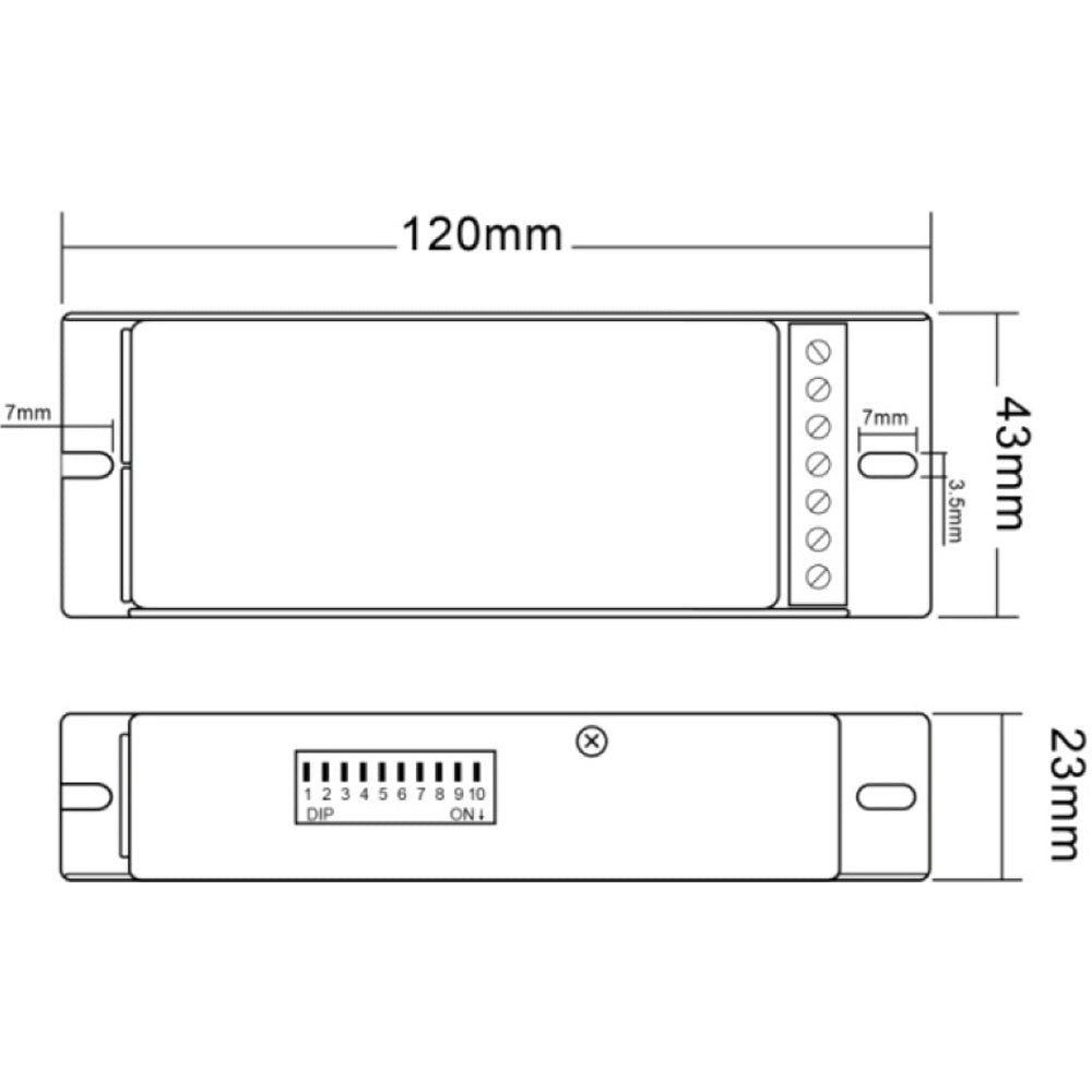 Deko-Light Dimmer R-DMX 3+1  Schwarz
