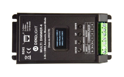 Deko-Light MULTI-LED-Dimmer 1-4 CH, DMX/AUTO/MAN, 12-48V, 20A