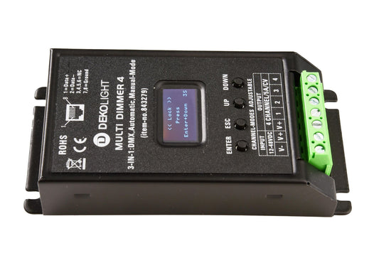 Deko-Light MULTI-LED-Dimmer 1-4 CH, DMX/AUTO/MAN, 12-48V, 20A