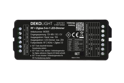 Deko-Light RF-smart, LED-Dimmer 5-in1, 5 Kanal, 12-48V, 20A, IP20