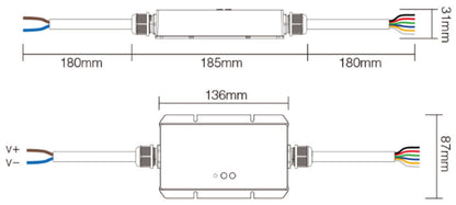 Deko-Light RF-smart, LED-Dimmer 5-in1, 5 Kanal, 12-48V, 20A, IP67