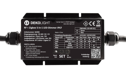 Deko-Light RF-smart, LED-Dimmer 5-in1, 5 Kanal, 12-48V, 20A, IP67