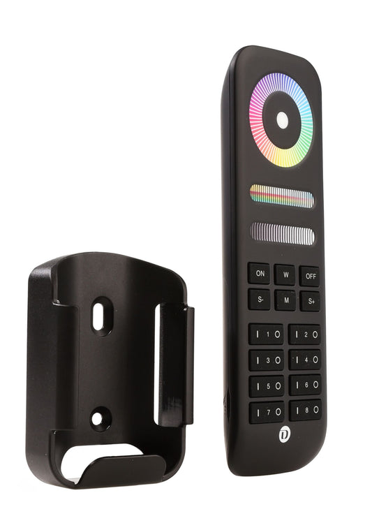 Deko-Light RF-smart, Fernbed., schwarz, 8 Zo, Single/CCT/RGB/RGBW/RGB+CCT