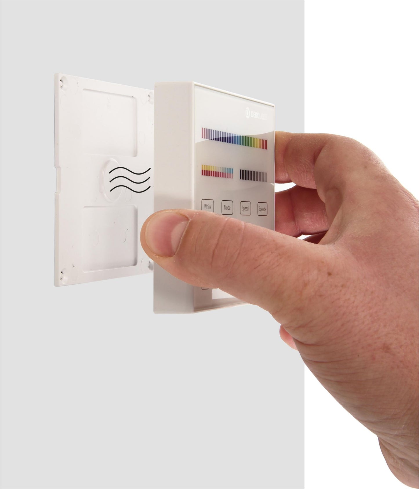 Deko-Light RF-smart, Wandfernbedienung, weiß, 3V, 4 Zonen, Single/CCT/RGB/W/+CCT