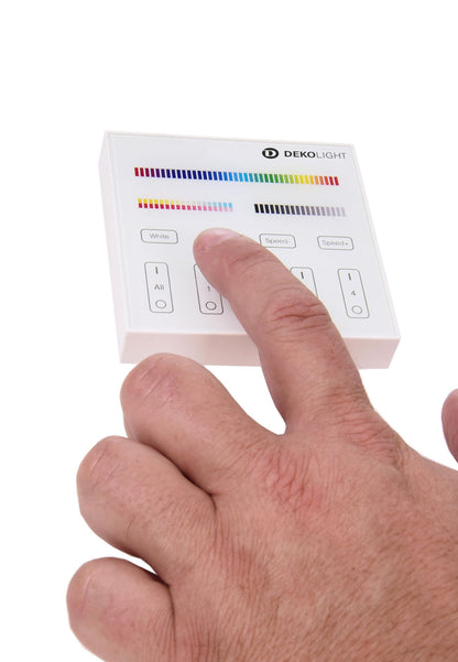 Deko-Light RF-smart, Wandfernbedienung, weiß, 3V, 4 Zonen, Single/CCT/RGB/W/+CCT