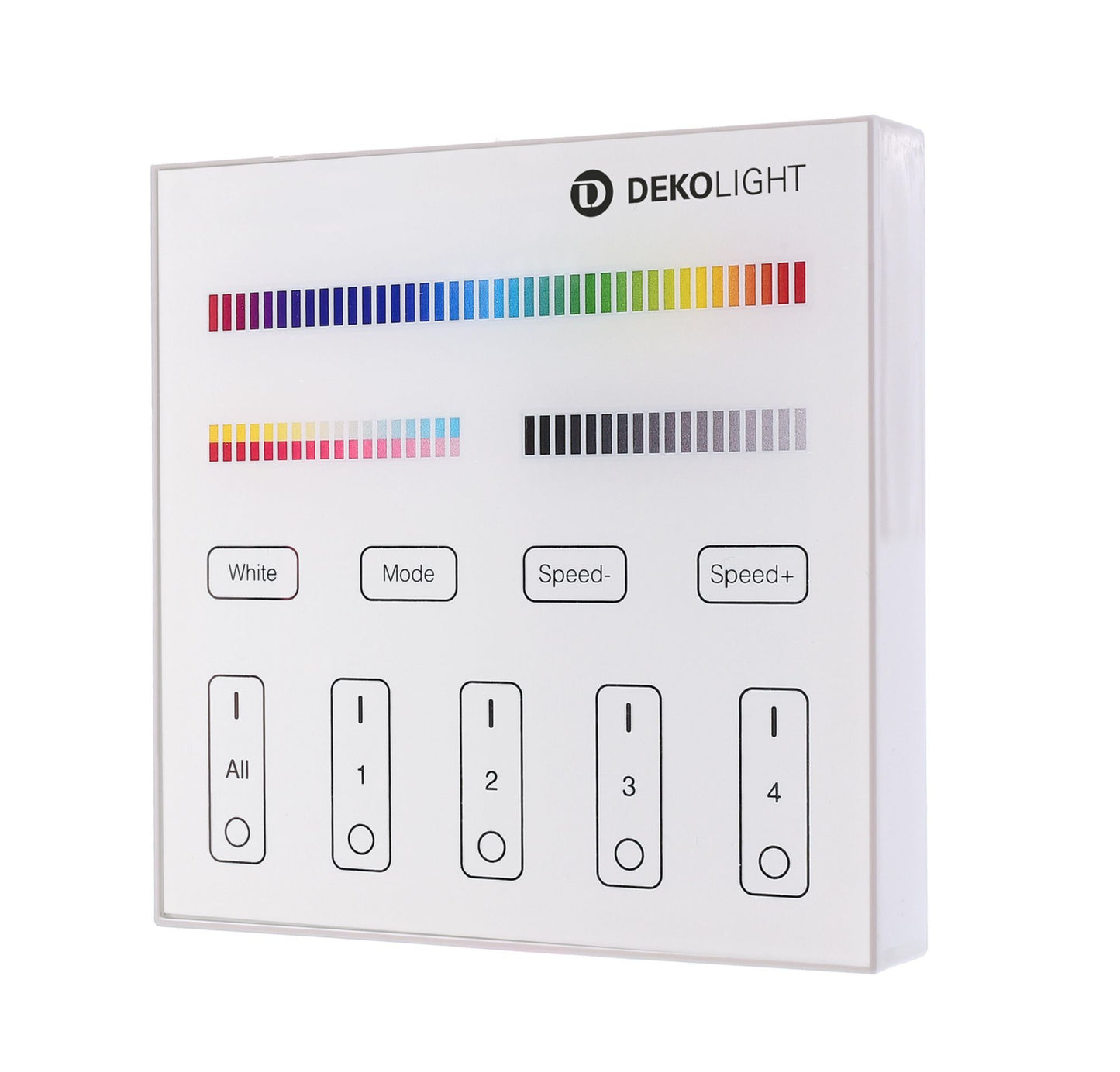 Deko-Light RF-smart, Wandfernbedienung, weiß, 3V, 4 Zonen, Single/CCT/RGB/W/+CCT