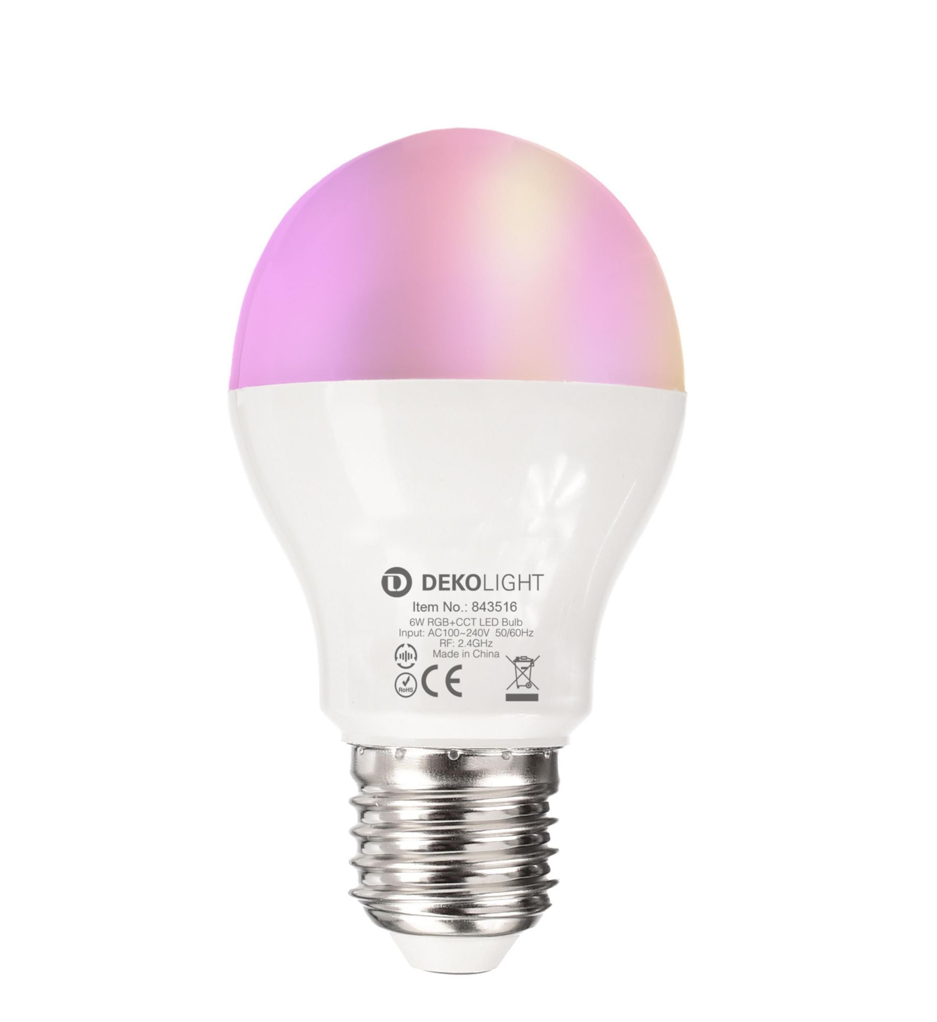 Deko-Light RF-smart, E27, RF, 6 W, RGB+2700-6500 K, 220 Grad
