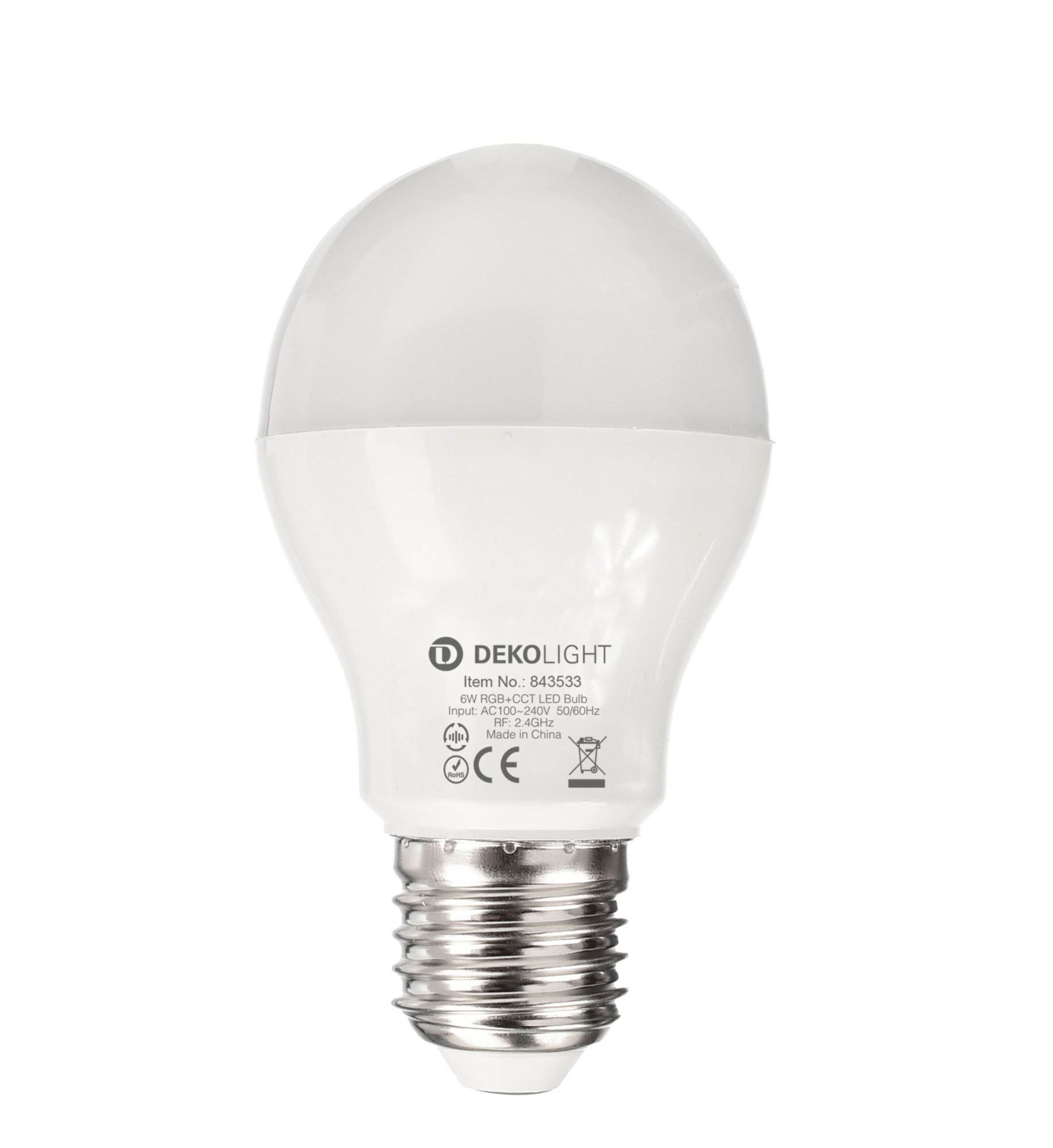 Deko-Light RF-smart, E27, Rf+Zigbee, 6 W, RGB+2700-6500 K, 220 Grad