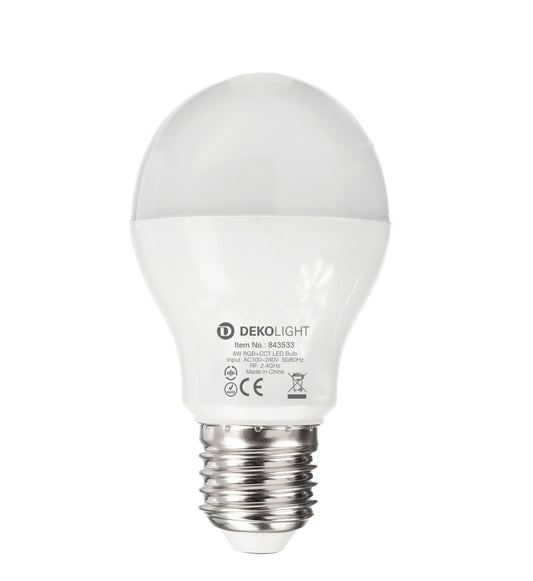 Deko-Light RF-smart, E27, Rf+Zigbee, 6 W, RGB+2700-6500 K, 220 Grad