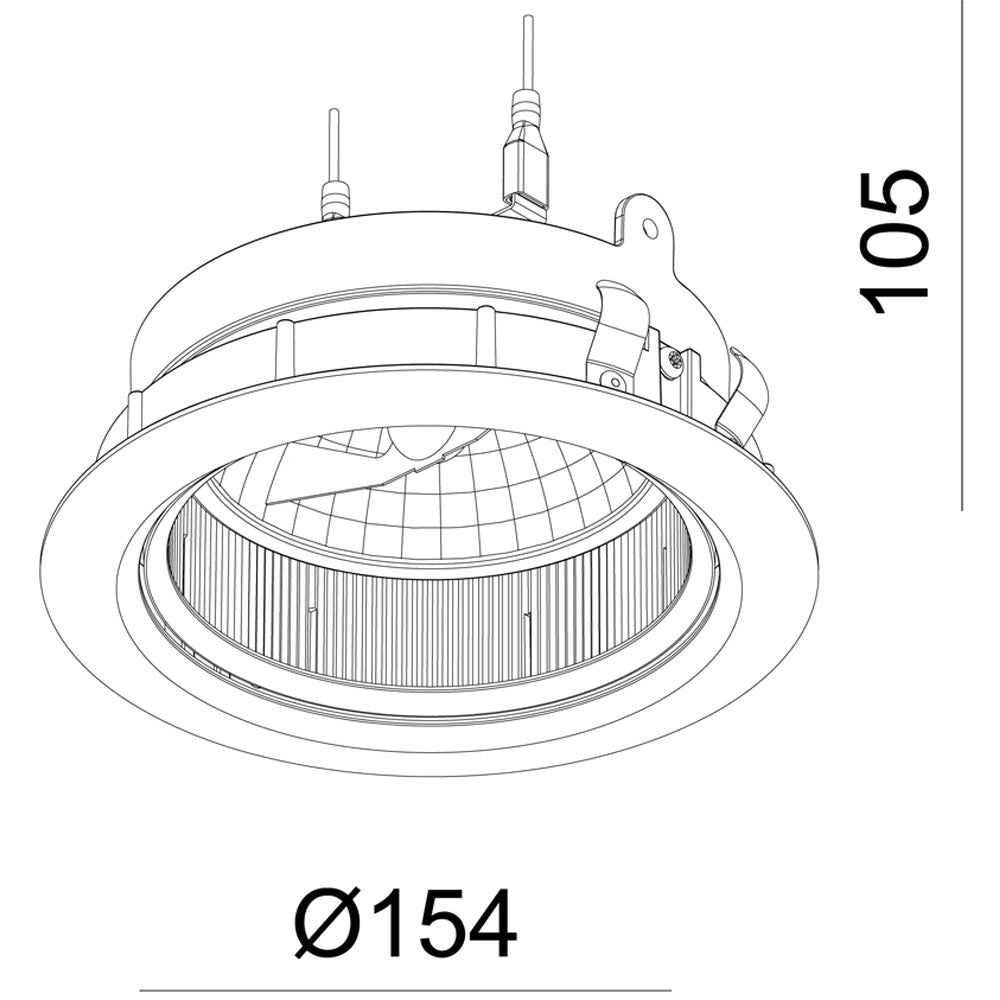 Deko-Light Tura Einsatz QR 111  Weiß
