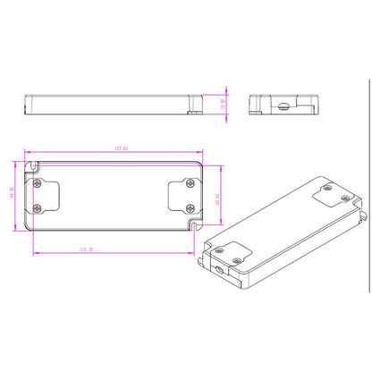 Deko-Light LED-Betriebsgeraet Kapego Flat 20W 220-240V 2-31V DC 200 sw