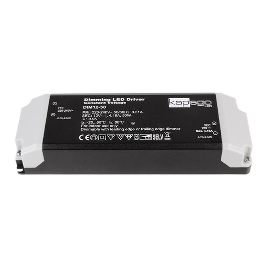 Deko-Light LED-Betriebsgeraet Kapego CV Power Supply 12V 50W dimm sw