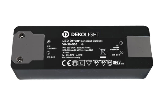 Deko-Light BASIC, CC, V8-30-500mA/30W  Schwarz