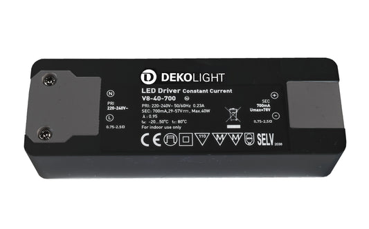 Deko-Light BASIC, CC, V8-40-700mA/40W  Schwarz