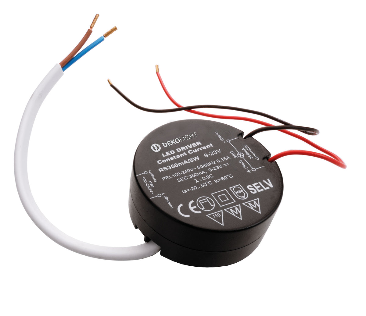 Deko-Light ROUND, CC, RS350mA/8W  Schwarz
