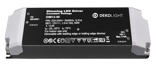 Deko-Light BASIC, DIM, CV 12V 12-50W  Schwarz
