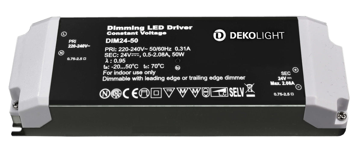 Deko-Light BASIC, DIM, CV,  24V 12-50W  Schwarz