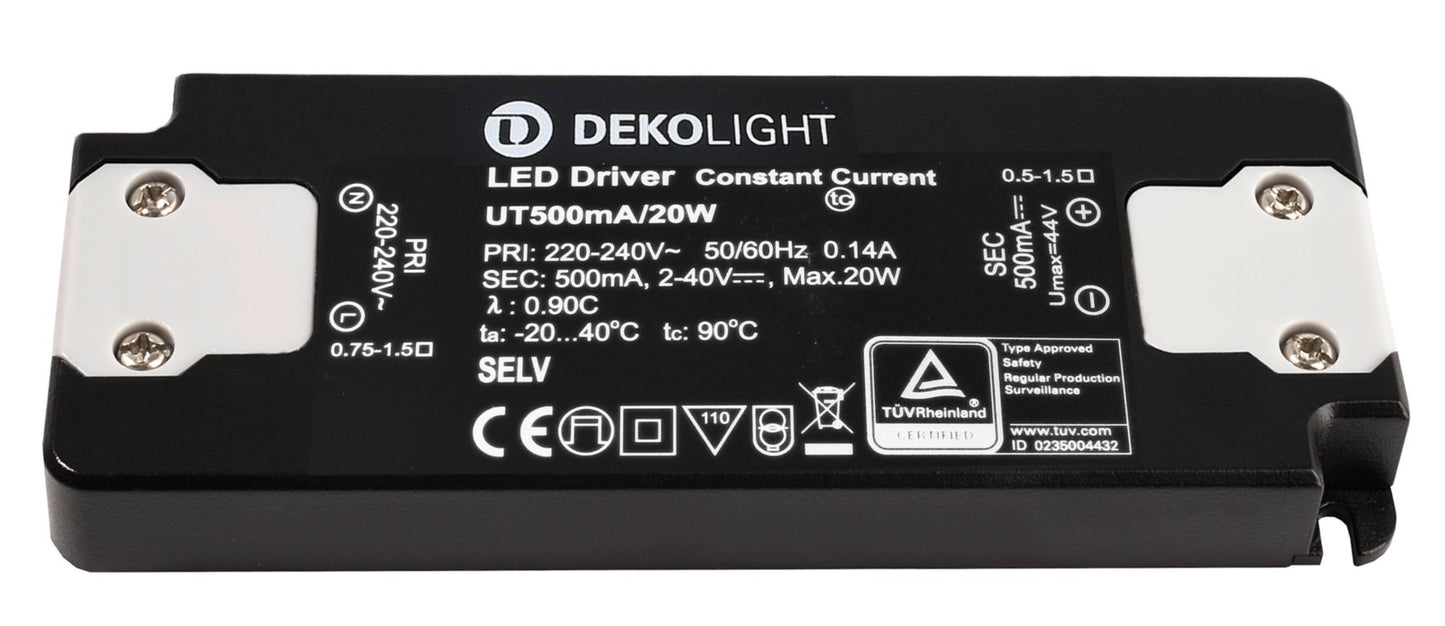 Deko-Light FLAT, CC, UT500mA/20W