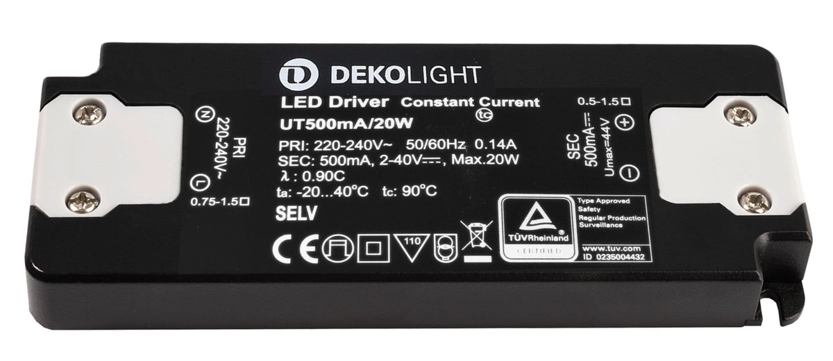 Deko-Light FLAT, CC, UT500mA/20W