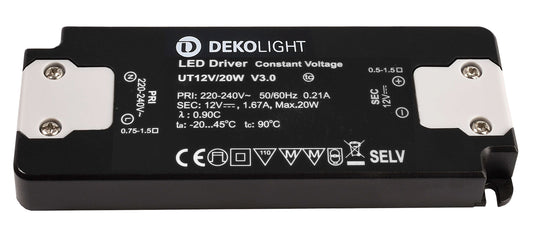 Deko-Light FLAT, CV, UT12V/20W  Schwarz