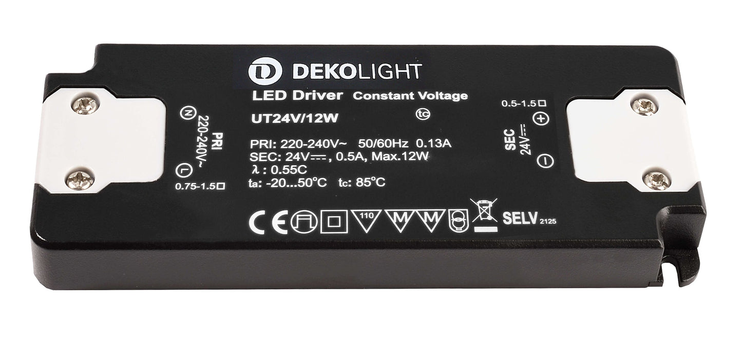 Deko-Light FLAT, CV, UT24V/12W  Schwarz
