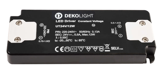 Deko-Light FLAT, CV, UT24V/12W  Schwarz