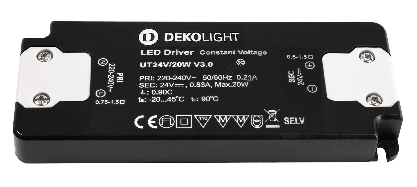 Deko-Light FLAT, CV, UT24V/20W  Schwarz