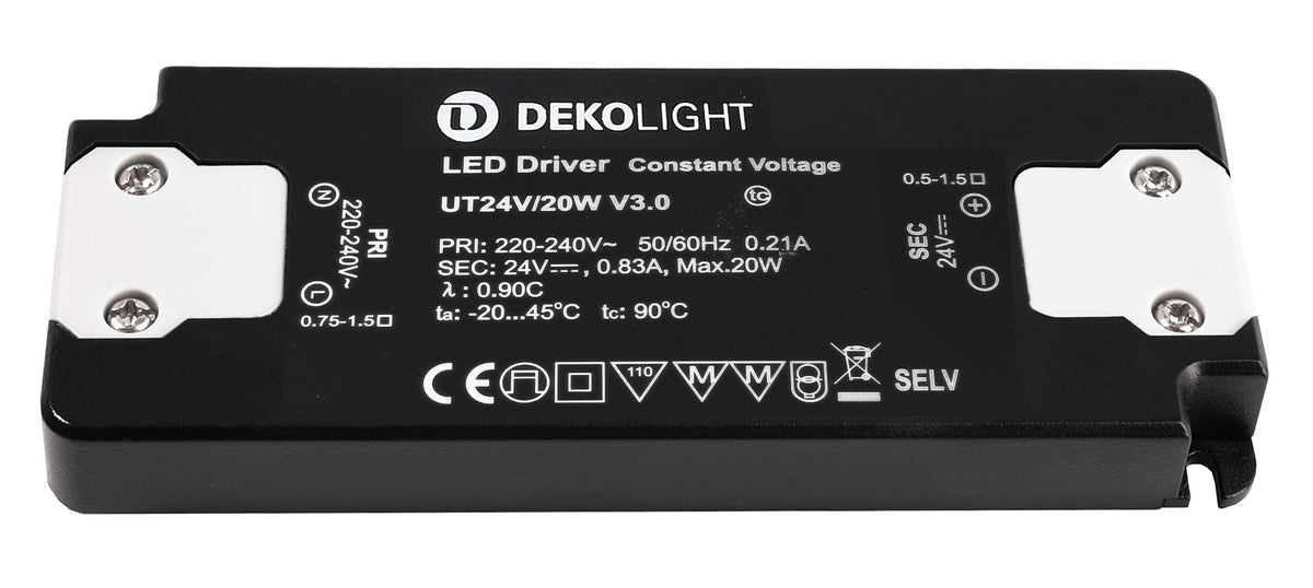 Deko-Light FLAT, CV, UT24V/20W  Schwarz