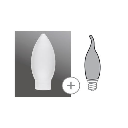 Paulmann Glas Kerze Minihalogen Satiniert