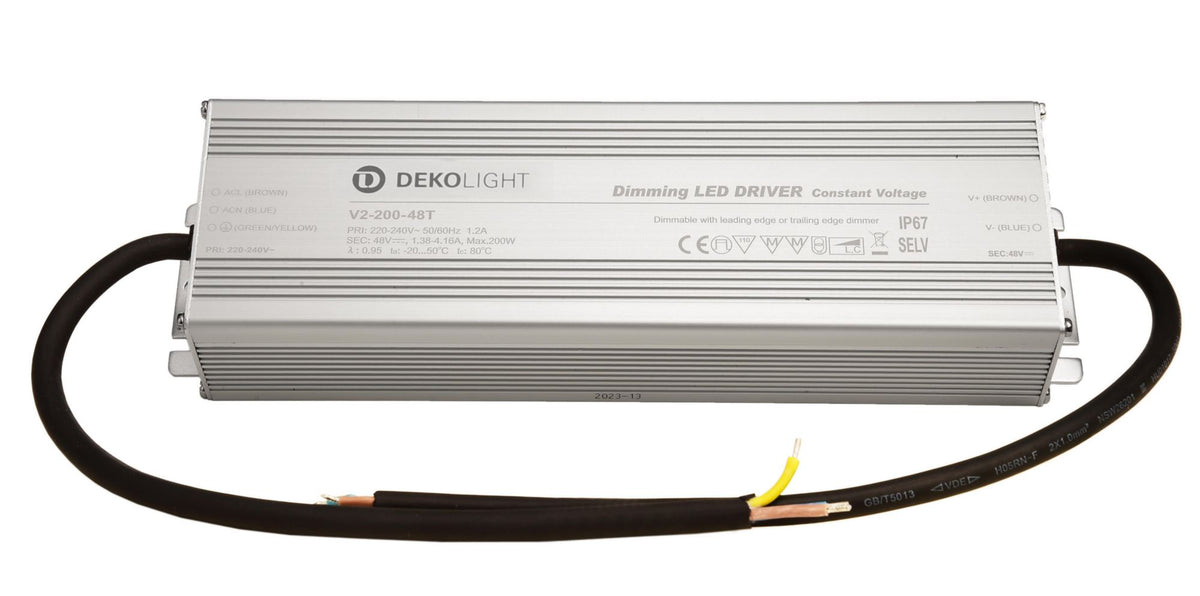 Deko-Light LED power supply, IP, DIM, CV, 48 V, 66-200 W