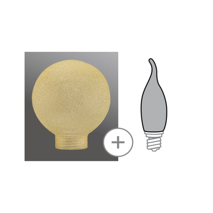 Paulmann Glas Globe 60 Minihalogen Eiskristall Bernstein