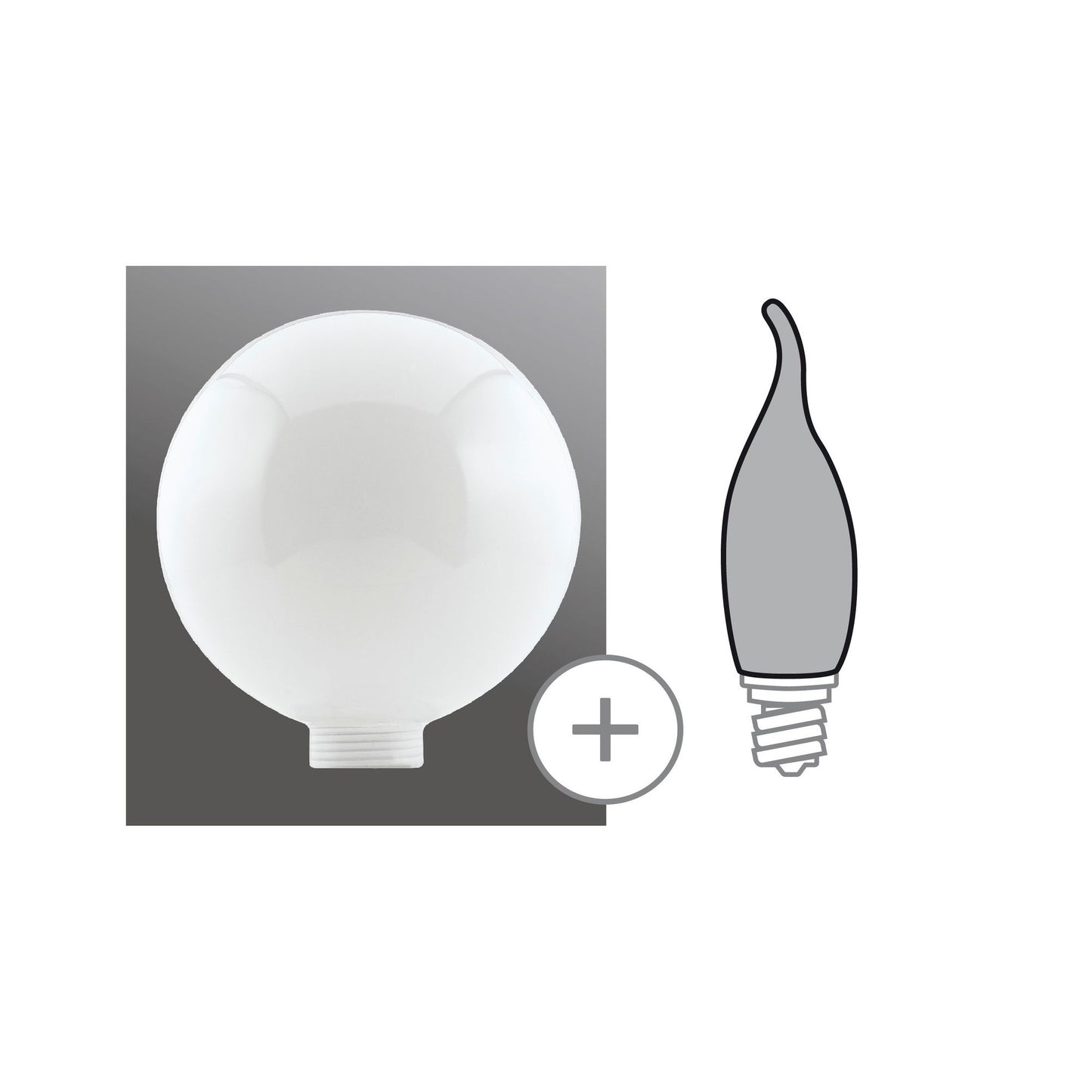 Paulmann Glas Globe 100 Minihalogen Opal