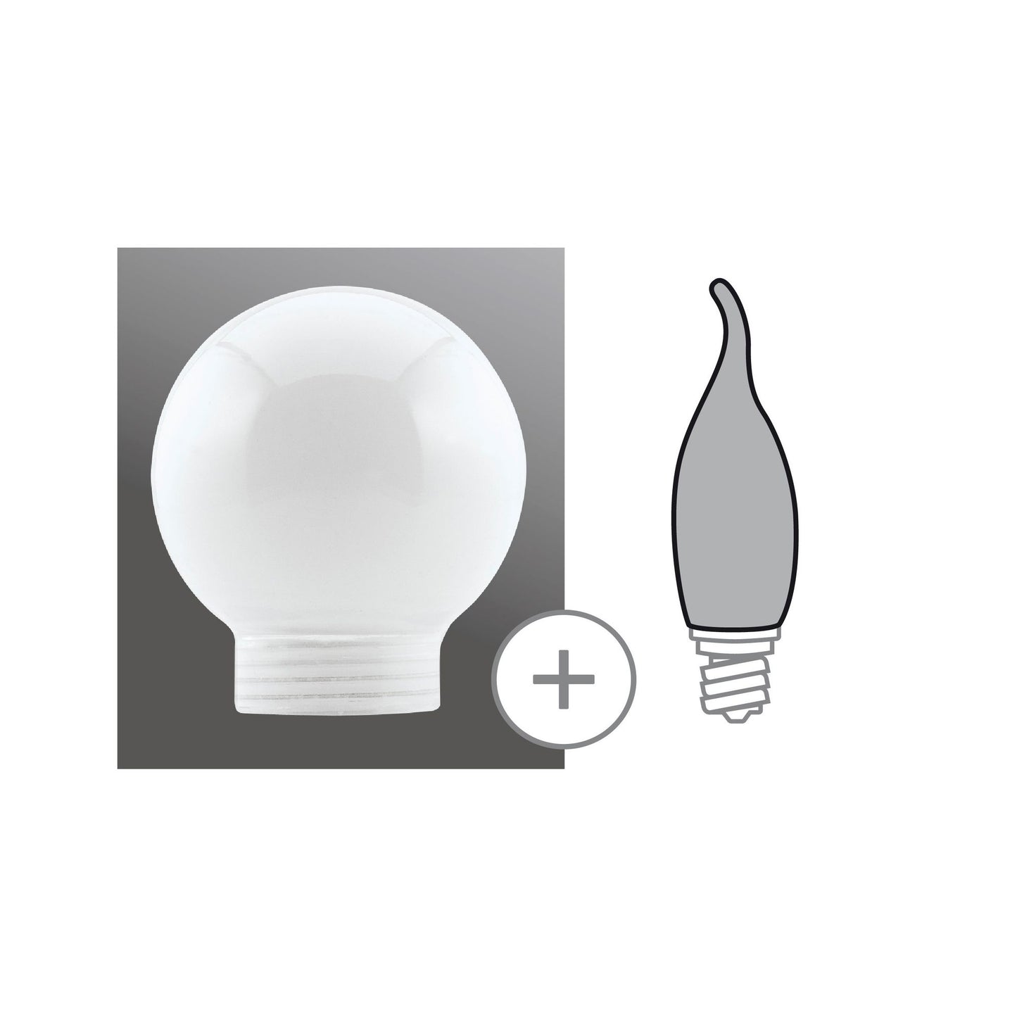 Paulmann Glas Tropfen Minihalogen Opal