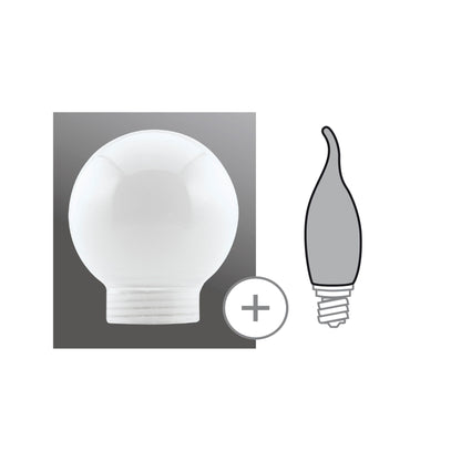 Paulmann Glas Tropfen Minihalogen Opal