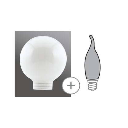 Paulmann Glas Globe 60 Minihalogen Opal
