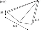 Paulmann Möbel ABL Set Kite dreieckig LED 1x6,2W 8VA 230/12V 149x143mm Alu gebürstet/Alu