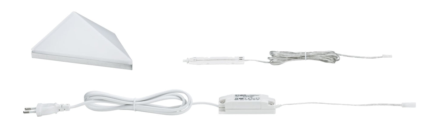 Paulmann Möbel ABL Set Kite dreieckig LED 1x6,2W 8VA 230/12V 149x143mm Alu gebürstet/Alu