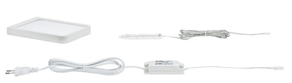 Paulmann Möbel ABL Set Vane eckig LED 1x8W 700mA 230/12V 105x104mm Weiß matt/Alu