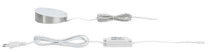 Paulmann Möbel ABL Set Gate LED 1x6,2W 700mA 8VA 230/12V 90mm Eisen gebürstet/Alu
