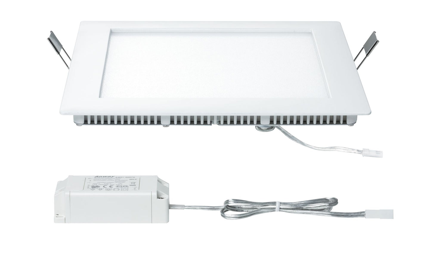 Paulmann Premium EBL Set Panel eckig LED 1x11W 2700K 12VA 230V/350mA 180mm Ws matt/Alu