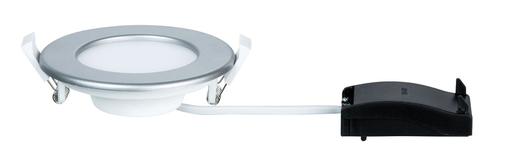 Paulmann Quality EBL Set Panel rund LED 1x6W 2700K 230V 115mm Chrom matt/Kunststoff