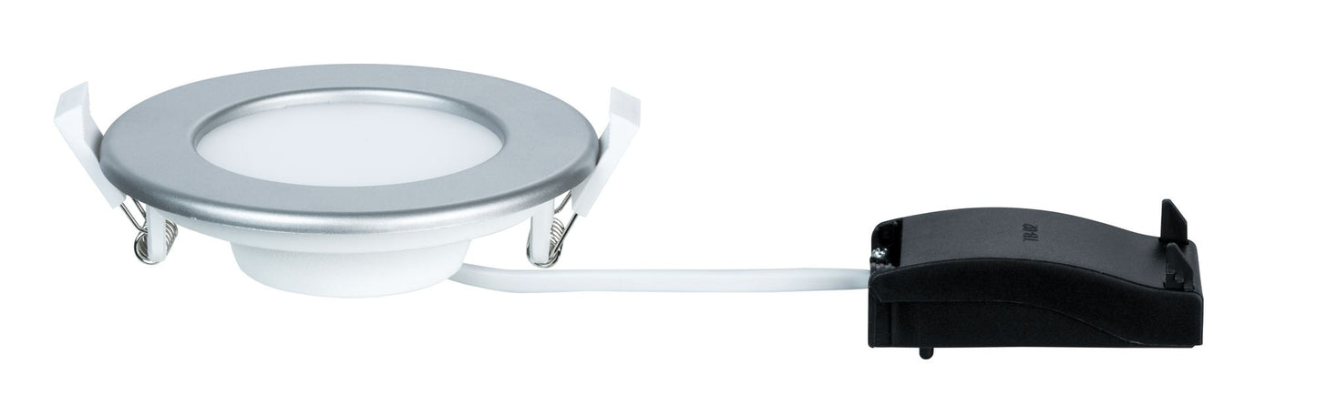 Paulmann Quality EBL Set Panel rund LED 1x6W 2700K 230V 115mm Chrom matt/Kunststoff