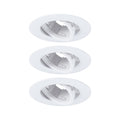 Paulmann Einbauleuchte  3er-Set schwenkbar rund 90mm 30° GU10 max. 3x10W  230V dimmbar  Weiß