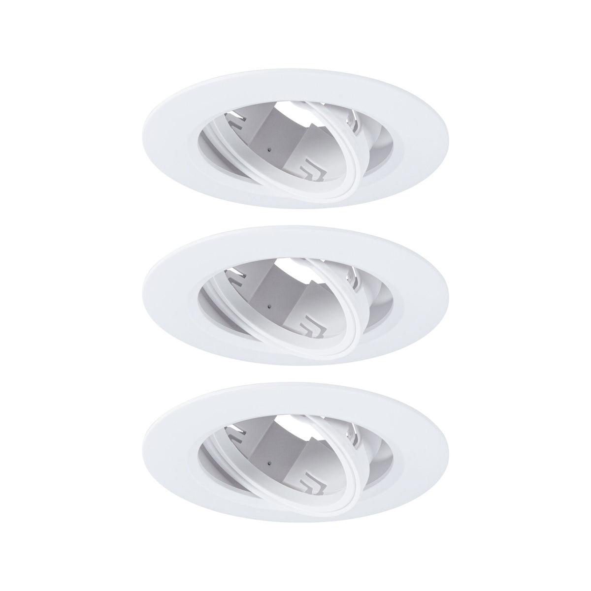 Paulmann Einbauleuchte  3er-Set schwenkbar rund 90mm 30° GU10 max. 3x10W  230V dimmbar  Weiß
