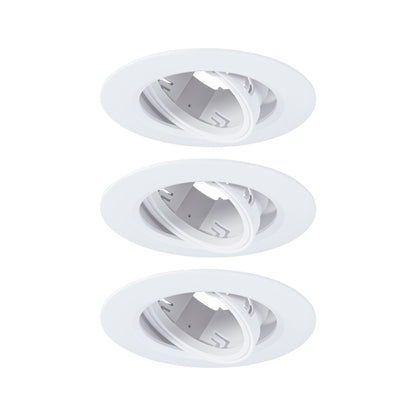 Paulmann Einbauleuchte  3er-Set schwenkbar rund 90mm 30° GU10 max. 3x10W  230V dimmbar  Weiß